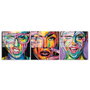 Wallity Cuadro Decorativo de Vidrio Templado Multicolor 50 x 50 cm